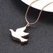 Load image into Gallery viewer, Dove Shaped Cremation Urn Necklace