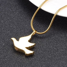 Load image into Gallery viewer, Dove Shaped Cremation Urn Necklace