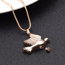 Load image into Gallery viewer, Dove Shaped Cremation Urn Necklace