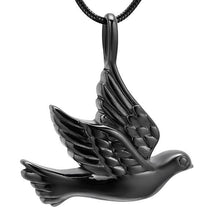 Load image into Gallery viewer, Dove Shaped Cremation Urn Necklace