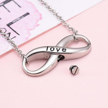 Load image into Gallery viewer, Forever Love Infinity Shaped Cremation Urn Necklace