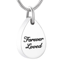 Load image into Gallery viewer, "Forever Loved" Teardrop Cremation Urn Necklace