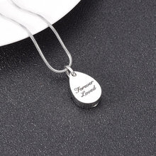 Load image into Gallery viewer, "Forever Loved" Teardrop Cremation Urn Necklace