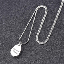 Load image into Gallery viewer, "Forever Loved" Teardrop Cremation Urn Necklace