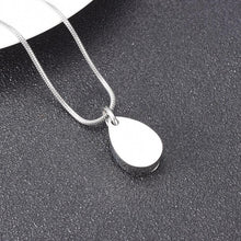 Load image into Gallery viewer, "Forever Loved" Teardrop Cremation Urn Necklace