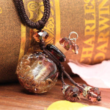 Load image into Gallery viewer, Glass Flask Shaped Cremation Urn Necklace