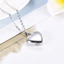 Load image into Gallery viewer, Gold/Silver Highly Polished Heart Cremation Urn Necklace