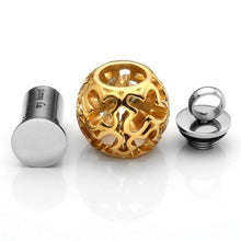 Load image into Gallery viewer, Golden Butterfly Flower Lantern Cremation Urn Necklace