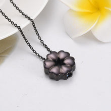 Load image into Gallery viewer, Heart Flower Cremation Urn Necklace