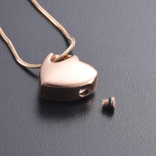 Load image into Gallery viewer, Heart Shaped Cremation Urn Necklace