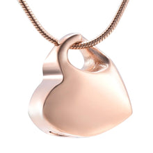 Load image into Gallery viewer, Heart Shaped Cremation Urn Necklace