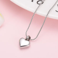 Load image into Gallery viewer, Small Heart Shaped Cremation Urn Necklace