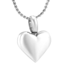 Load image into Gallery viewer, Small Heart Shaped Cremation Urn Necklace