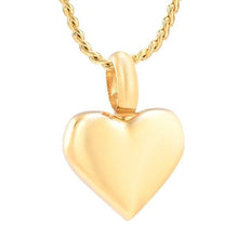 Load image into Gallery viewer, Small Heart Shaped Cremation Urn Necklace