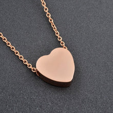Load image into Gallery viewer, Heart Shaped Cremation Urn Necklace With Etched Tree of Life