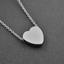 Load image into Gallery viewer, Heart Shaped Cremation Urn Necklace With Etched Tree of Life