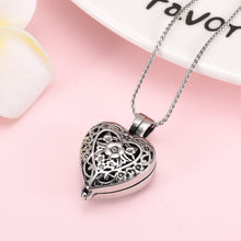 Load image into Gallery viewer, Heart Shaped Locket "Always In My Heart" Cremation Urn Necklace