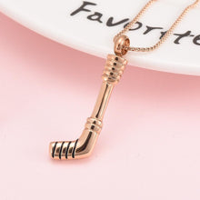 Load image into Gallery viewer, Hockey Stick Cremation Urn Necklace