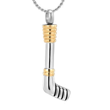 Load image into Gallery viewer, Hockey Stick Cremation Urn Necklace