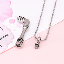 Load image into Gallery viewer, Hockey Stick Cremation Urn Necklace