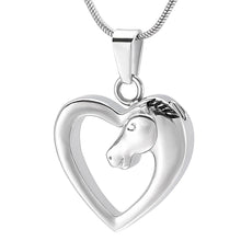 Load image into Gallery viewer, Horse in Heart Cremation Necklace