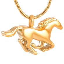 Load image into Gallery viewer, Horse Shaped Cremation Urn Necklace