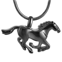 Load image into Gallery viewer, Horse Shaped Cremation Urn Necklace