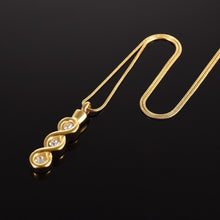 Load image into Gallery viewer, Infinity Gemstone Cremation Urn Necklace With Rhinestones