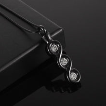 Load image into Gallery viewer, Infinity Gemstone Cremation Urn Necklace With Rhinestones