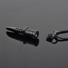 Load image into Gallery viewer, Knife Blade Shaped Cremation Urn Necklace