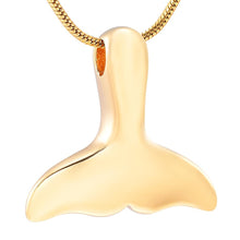 Load image into Gallery viewer, Mermaid Tail Cremation Urn Necklace