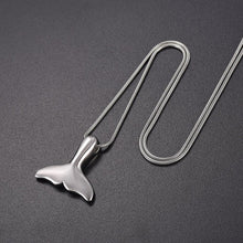 Load image into Gallery viewer, Mermaid Tail Cremation Urn Necklace
