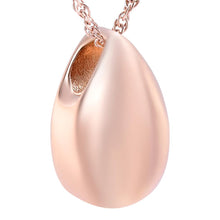 Load image into Gallery viewer, Modern Little Teardrop Cremation Urn Necklace