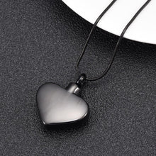 Load image into Gallery viewer, "Mom, Love You Forever" Heart Shaped Cremation Urn Necklace With Rhinestone
