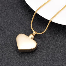 Load image into Gallery viewer, "Mom, Love You Forever" Heart Shaped Cremation Urn Necklace With Rhinestone