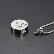 Load image into Gallery viewer, "My Daddy, My Hero" With Heart Engraved Urn Necklace
