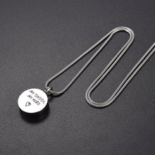 Load image into Gallery viewer, "My Daddy, My Hero" With Heart Engraved Urn Necklace