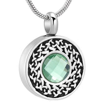 Load image into Gallery viewer, Celtic Round Pendant Cremation Urn Necklace