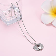 Load image into Gallery viewer, Silver Angel Wings &amp; Heart Cremation Urn Necklaces