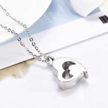 Load image into Gallery viewer, Silver Double Heart Cremation Urn Necklace