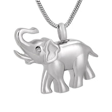 Load image into Gallery viewer, Silver Elephant Cremation Urn Necklace
