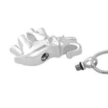 Load image into Gallery viewer, Silver Elephant Cremation Urn Necklace