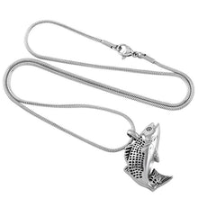 Load image into Gallery viewer, Silver Fish Shaped Cremation Urn Necklace