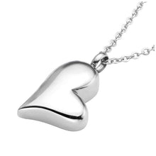 Load image into Gallery viewer, Silver Heart Cremation Urn Necklace