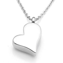 Load image into Gallery viewer, Silver Heart Cremation Urn Necklace