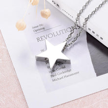Load image into Gallery viewer, Silver Shining Star Shaped Cremation Urn Necklace