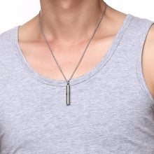 Load image into Gallery viewer, Silver Vial Pet Paw Cremation Necklace