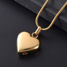 Load image into Gallery viewer, Simple Heart Etched With Dad Cremation Urn Necklace