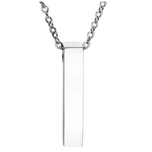 Load image into Gallery viewer, Simple Silver Column Cremation Urn Pendant Necklace
