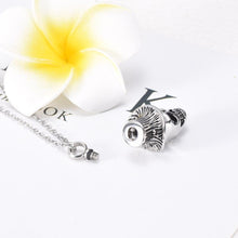 Load image into Gallery viewer, Skull With Top Hat Cremation Urn Necklace
